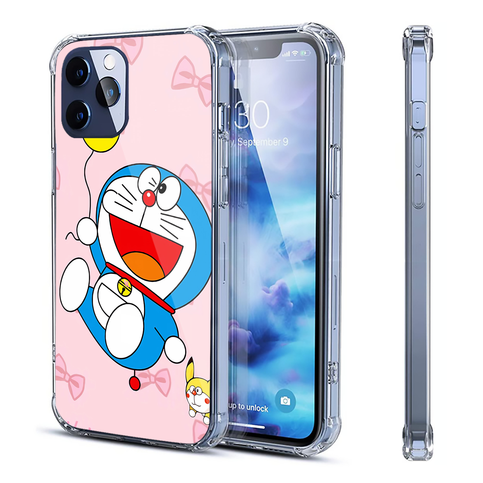 （画像用） ドラえもん Doraemon 【iPhone 12シリーズ対応】透明スマホケース（クリアソフトケース）
